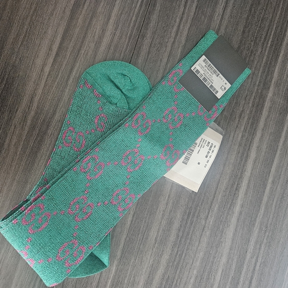 Gucci GG Logo Glittery Socks NWT - Picture 3 of 6